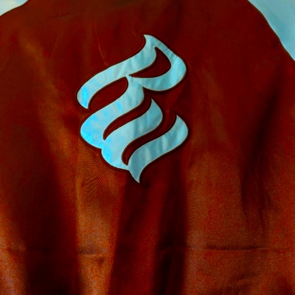 VINTAGE ROCAWEAR Womens Brown Shiny Satin Copper Jacket. Size Small - Picture 3 of 4